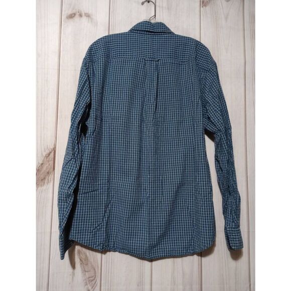 American Eagle Shirt Men's Extra Large Blue Button Front Long Sleeve Front Pocke - Picture 2 of 10